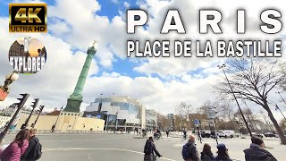 【4K】🇫🇷Paris Spring Walking Tour》Saint-Paul to Place de la Bastille 2021