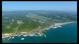 【福島県震災前の海岸線】　海から大熊町、双葉町へのパン