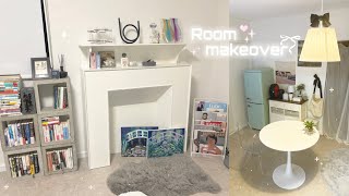 【roomtour(KRN】新しい部屋作り🎀´‐白基調の韓国インテリア,IKEA,本棚,プロジェクター⟡.·,roommakeover🤍