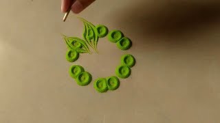 आसान सुंदर रांगोळी easy cute beautiful rangoli design By Bucketful Creation