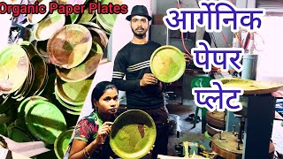 Organic Paper Plate Making | आर्गेनिक पेपर प्लेट Kaise बनता है| Sal Leaf Plate Making |Natural plate