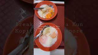 Breakfast at Ya Kun Kopitiam in Singapore