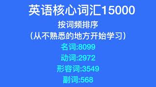 英语核心词汇15000[词频排序版][托福雅思GRE词汇]