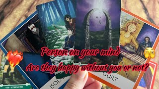 Person on your mind: Are they happy without you or not??🤔💕🎭 Hindi tarot card reading | Love tarot