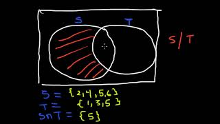 Relative Complement or set theoretic differnce