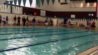 Swimming: Swimming Boys 75 Yard Freestyle and Breaking Team Record - Time 55.10