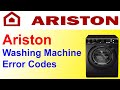 Ariston Fully Automatic Washing Machine All Error Codes And Solution