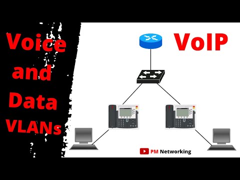 Configuring voice and data VLANs in Packet Tracer Voice over Internet Protocol #voip