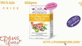 Caru Free Range Chicken Bone Broth for Dogs and Cats Paws and Furr