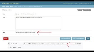How to use Django Slug Field