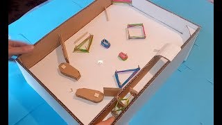 How to Make Pinball machine from cardboard /DIY arcade flippers game.