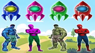 wrong heads top superheroes : spiderman - hulk - dance, puzzle, game, dancing