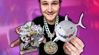 EVERY RAPPER'S REPLICA PENDANT I OWN! My $10,000 Fake Jewelry Collection!!