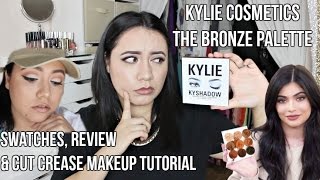 Kylie Cosmetics The Bronze Palette Kyshadow | Swatches, Review & Cut Crease Makeup Tutorial