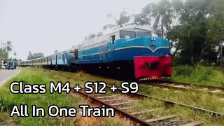 Class S9 + S12 DEMU Train Hauling by Newly Painted Class M4 750 Diesel Locomotive