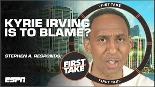 Stephen A. thinks Kyrie Irving IS THE REASON the Mavs are down 0-2?! | First Tak