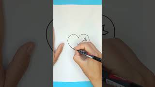 How to draw a heart with an arrow