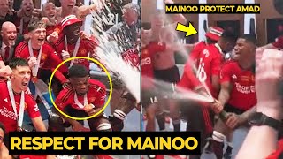 Kobbie Mainoo protected Amad Diallo from the champagne spraying because he's a Muslim | Man Utd News