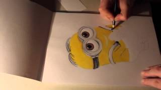 Minion Despicable Me Drawing Colour Pencil Time Lapse