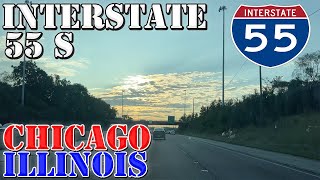 I-55 South - Chicago - Illinois - 4K Highway Drive