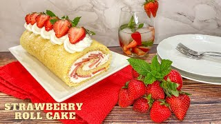 HOW TO MAKE STRAWBERRY ROLL CAKE RECIPE - Alice Contesini