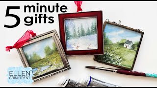 EASY 5 Minute Watercolor  Gifts for Christmas !