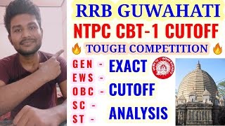 RRB GUWAHATI NTPC 2019 CBT-1 exact CUT OFF Analysis | Previous year cut off | Tough Competition