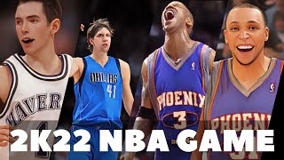 2K22 NBA (Nowitzki, Nash vs Stoudemire, Marbury)  Dallas Mavericks '03 vs Phoenix Suns '03
