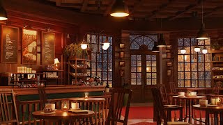 Cozy Winter Coffee Shop Ambience with Instrumental Smooth Jazz Music & Cafe Sounds