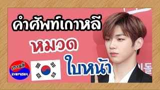 คำศัพท์เกาหลี หมวด ใบหน้า 얼굴 | เกาหลี Everyday KOREA | 까우리 에브리데이