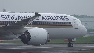 Singapore Airlines Boeing 787-10 9V-SCA Landing and Takeoff [NRT/RJAA]