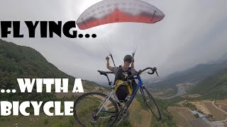 Paragliding  with a Bicycle - BIKE AND FLY!