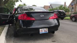 G35 Coupe Berk Test Pipes With Magnaflow muffler True Dual