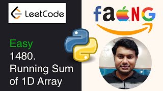 LeetCode Problem: 1480 || Running Sum of 1D Array || Difficulty: Easy || Python || LISTS ||For Loop