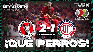 HIGHLIGHTS | Tijuana 2-1 Toluca | AP2023-J8 | Liga Mx | TUDN
