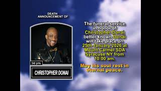 Christopher Donai ~ Short Obituary
