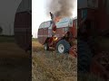 fire in harvester machine #shorts #shortvideo