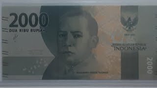 【鈔票介紹】2016印尼鈔票Indonesian banknote |，譚林Thamrin，印尼英雄，印尼獨立#Volksraad#NgaraSianok#TariPiring#BungaJeumpa