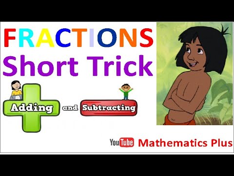 Fractions Addition And Subtraction Short Trick Mixed Fractions Ko