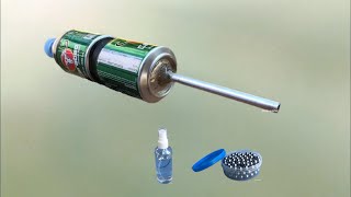 Creative & DIY How To Make A small Slingshot  Cans Gun This cannon is very powerful.