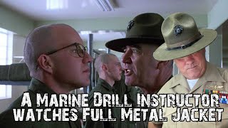 A Marine Drill Instructor watches Full Metal Jacket