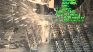 19.5mm "flat bottom" YTDI Drill drilling 4140 at 300 sfm and 25 ipm