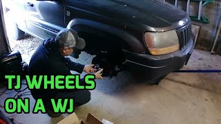 Install And Review Of Dynofit Wheel Adapters: Jeep WJ 5x5 To Jeep TJ 5x4.5