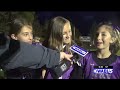 hampden academy youth cheerleaders rooting on the broncos