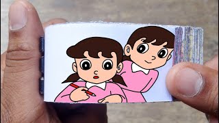 Doraemon Cartoon Flipbook #94 | Nobita Irritates Shizuka Flip Book | Flip Book Artist 2022