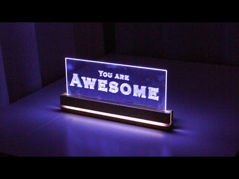 Elegant Acrylic LED Decoration - How to Make a Edge Light Sign Emblem Elegant Acrylic LED Decoration - How to Make a Edge Light Sign Emblem