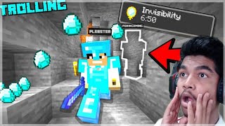 THIS IS HOW I TROLL MY FRIEND IN MINECRAFT INVISIBLE | PLEBSTER & Foxin