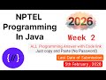 NPTEL Programming in Java Week 2 🔥 All Programming Solutions + Code Link (2026)