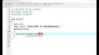 tolower function in c | c tolower character in c