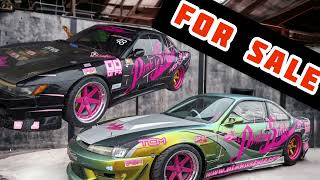 For Sale Pinku Style RB26 S13 \u0026 RB25 S14 Drift Comp Cars